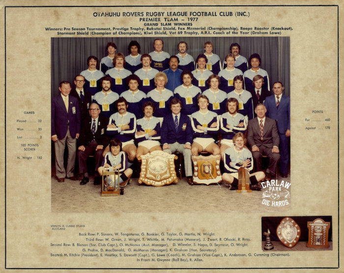 Otahuhu Rovers Rugby League Premier Team 1977